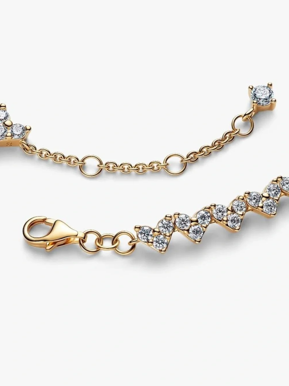 Pandora Triple Stone Heart Bracelet